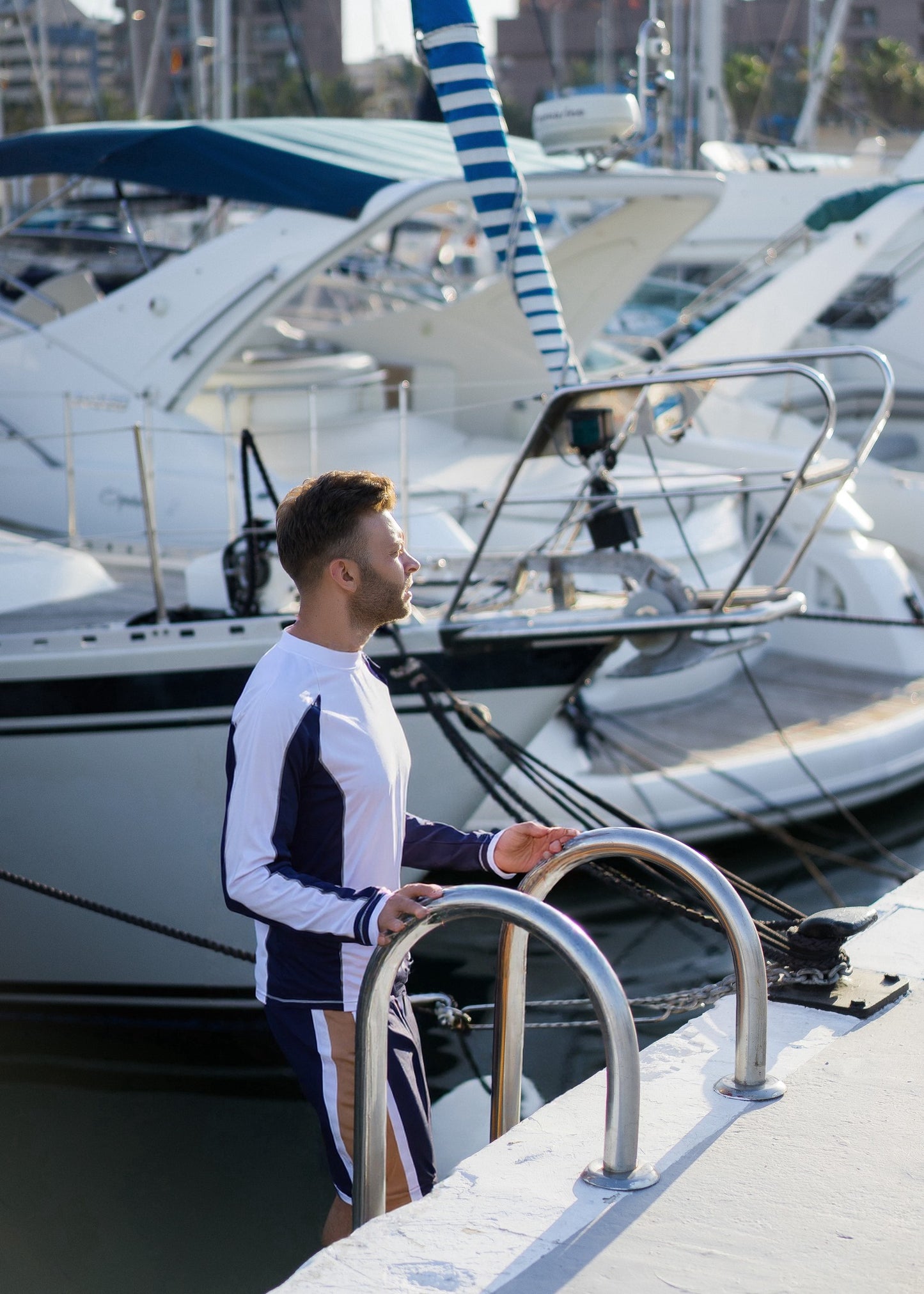 Tri colour Board Shorts- Yacht Crew