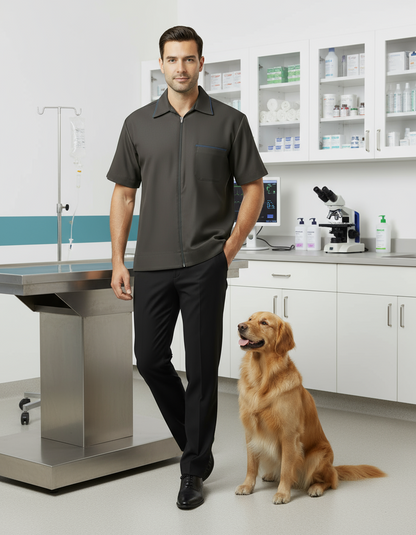 Mens Zip Front Tunic