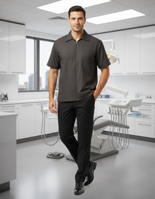 Mens Zip Front Tunic